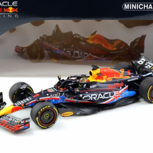 1:18 Minichamps F1 Oracle Red Bull Racing RB19 Verstappen Winner Austin GP 2023