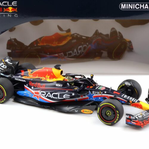 1:18 Minichamps F1 Oracle Red Bull Racing RB19 Verstappen Winner Austin GP 2023