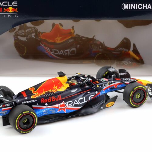 1:18 Minichamps F1 Oracle Red Bull Racing RB19 Verstappen Winner Austin GP 2023