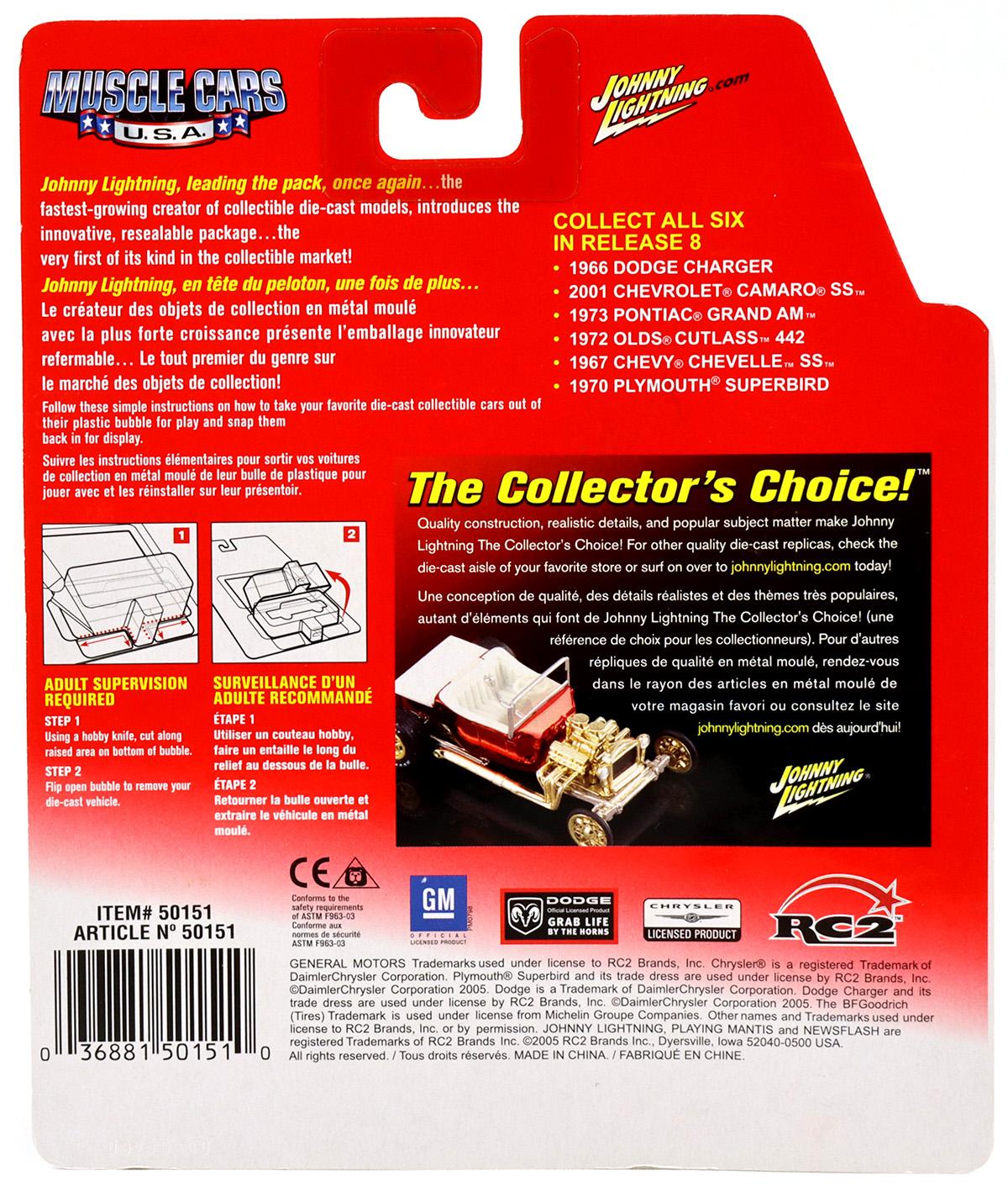 1:64 Johnny Lightning 2001 Chevy Camaro SS red Muscle Cars U.S.A.