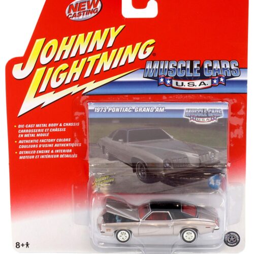 1:64 Johnny Lightning 1973 Pontiac Grand Am silver metallic Muscle Cars U.S.A.