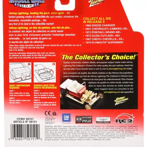 1:64 Johnny Lightning 1966 Dodge Charger red Muscle Cars U.S.A.