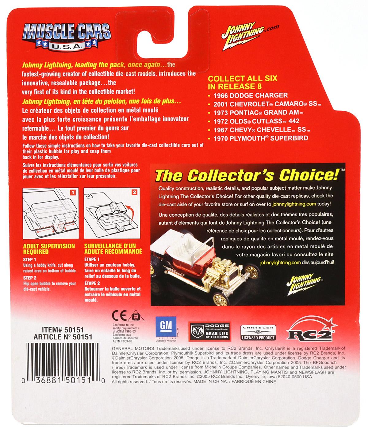 1:64 Johnny Lightning 1966 Dodge Charger red Muscle Cars U.S.A.