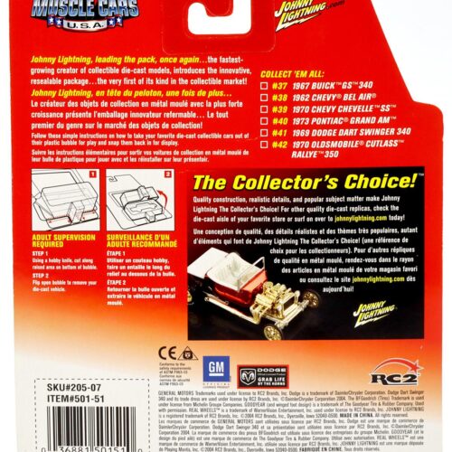 1:64 Johnny Lightning 1969 Dodge Dart 340 Muscle Cars U.S.A