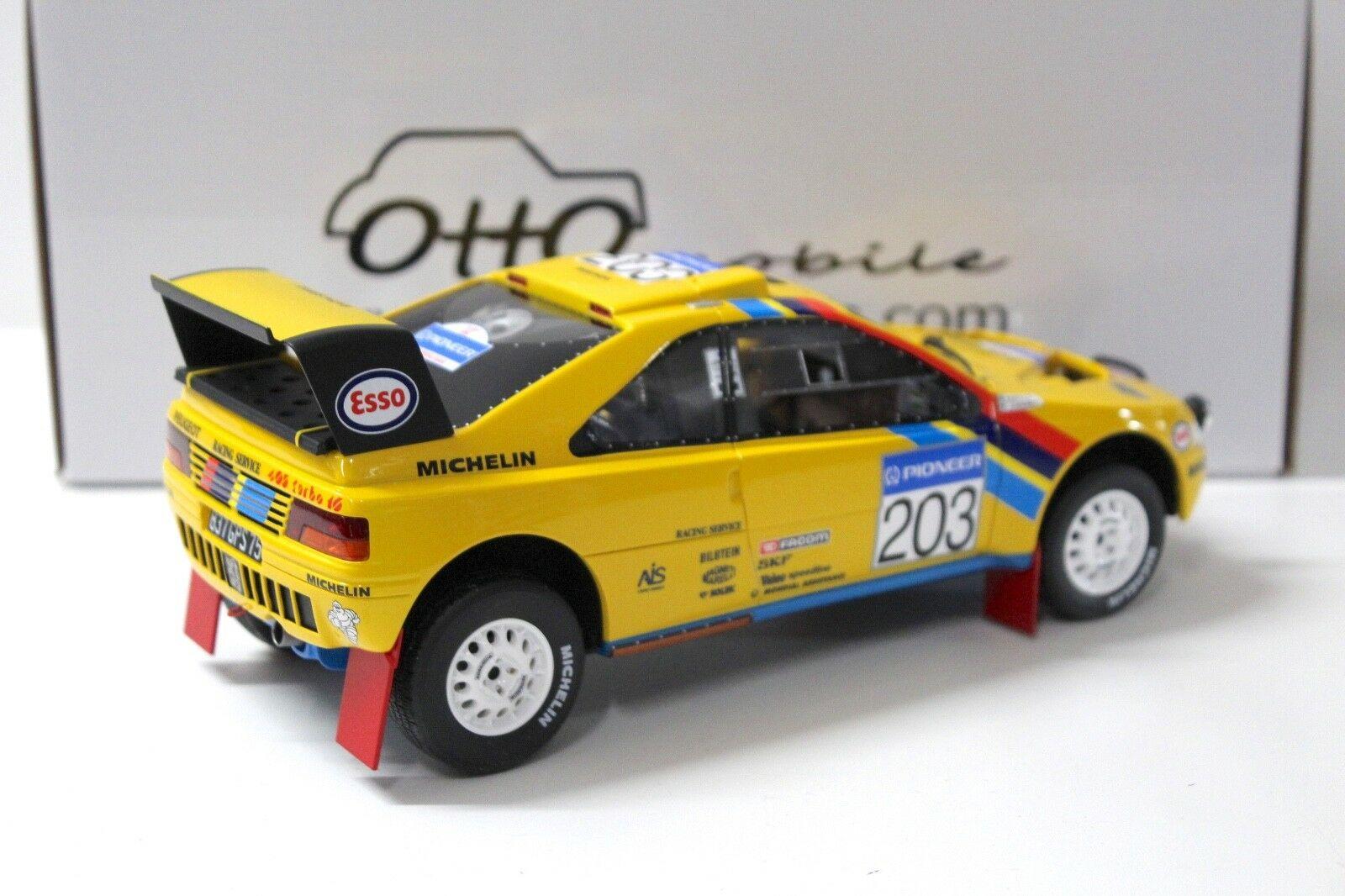 1:18 OTTO mobile OT532 Peugeot 405 T16 Grand Raid Paris Dakar #203 yellow