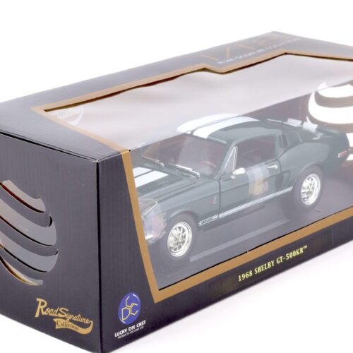 1:18 Road Signature 1968 Shelby GT-500KR Coupe dark green/ white stripes