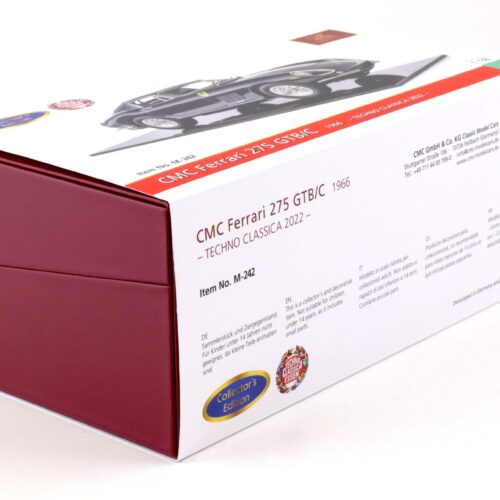 1:18 CMC Ferrari 275 GTB/C Coupe 1966 Techno Classica 2022 azul oscuro M-242 - Imagen 2
