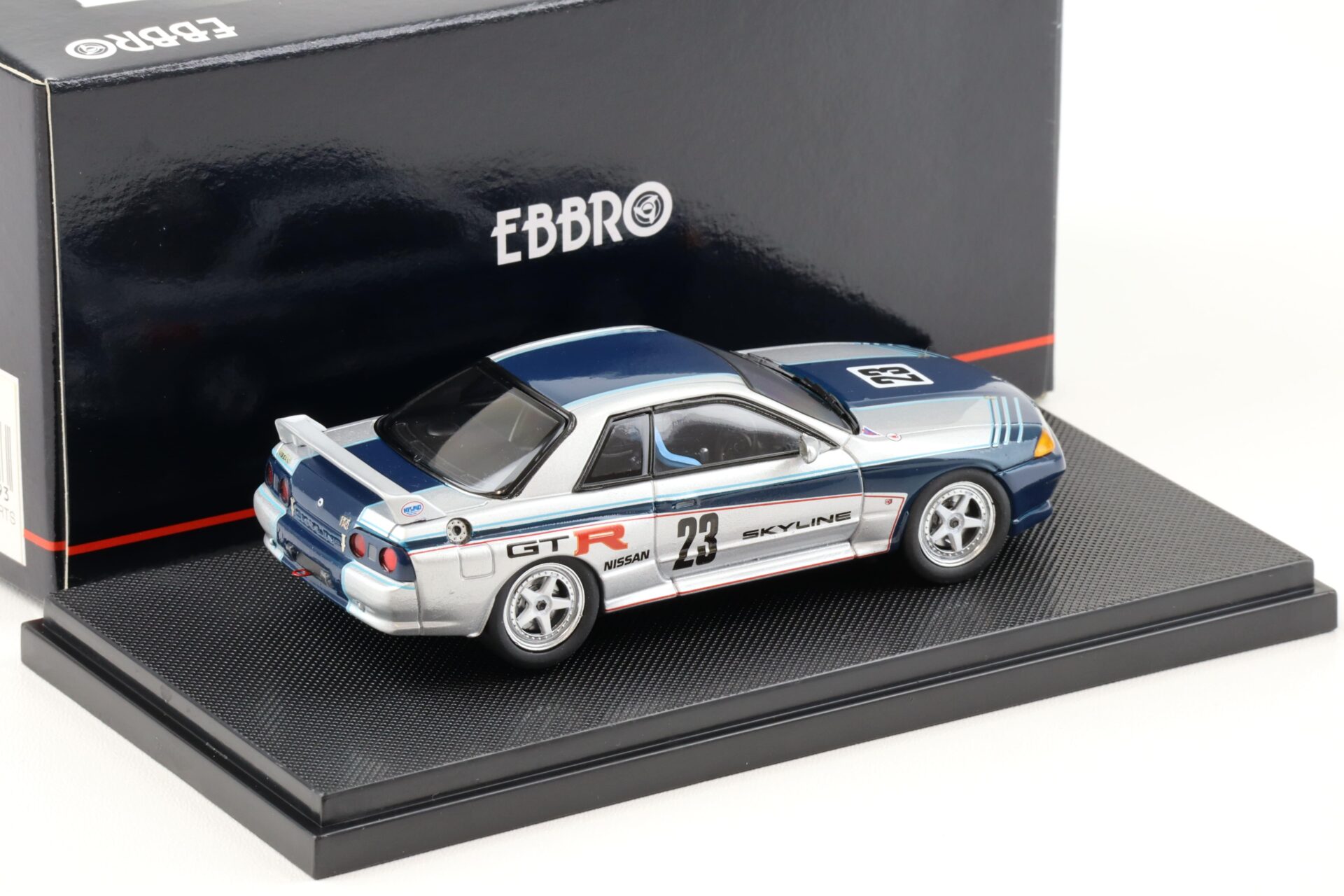 1:43 Ebbro Nissan Skyline GT-R R32 Gr.A Test Car #23 silver