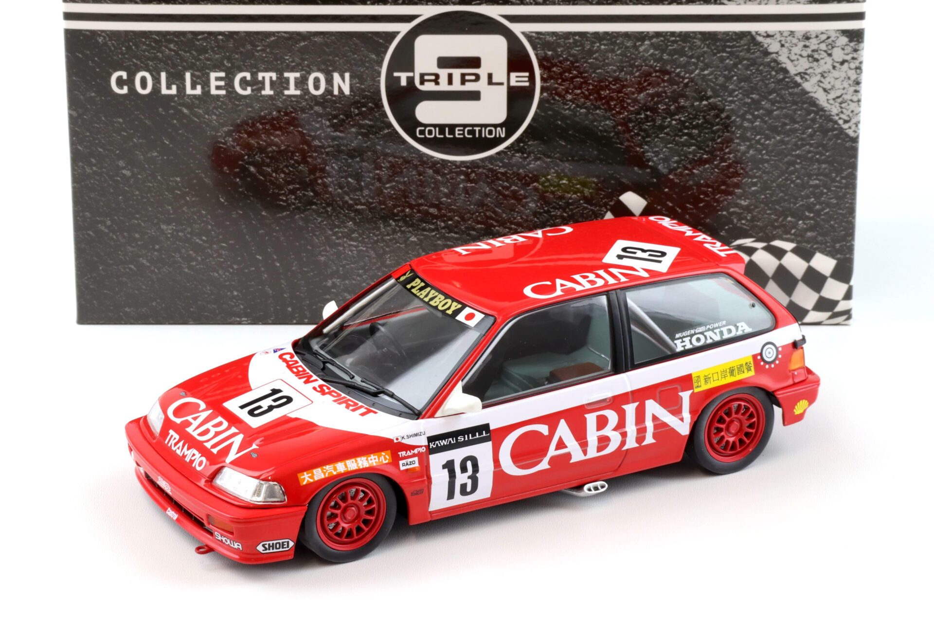1:18 Triple9 Honda Civic EF3 #13 Team CABIN Macau GP 1988 red T9-1800107