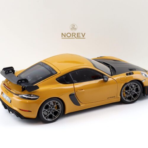 1:18 Norev Porsche Cayman GT4 RS Weissach Package 2023 Bahama yellow