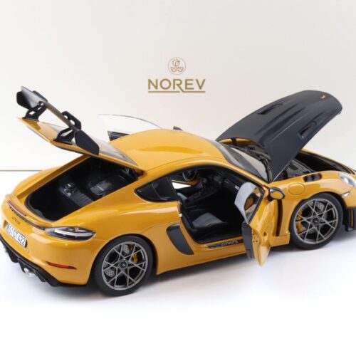 1:18 Norev Porsche Cayman GT4 RS Weissach Package 2023 Bahama yellow