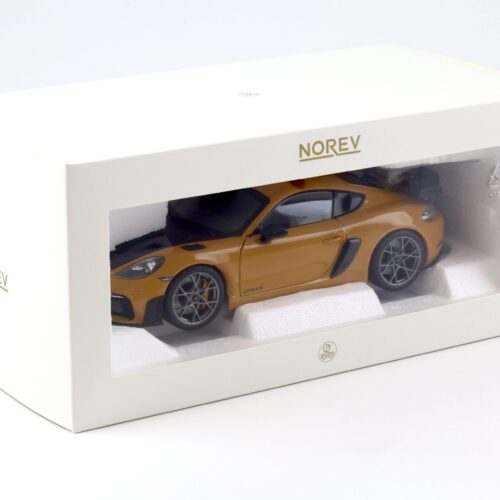 1:18 Norev Porsche Cayman GT4 RS Weissach Package 2023 Bahama yellow