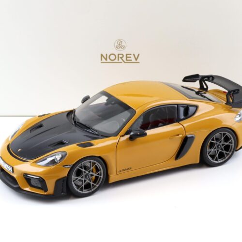 1:18 Norev Porsche Cayman GT4 RS Weissach Package 2023 Bahama yellow