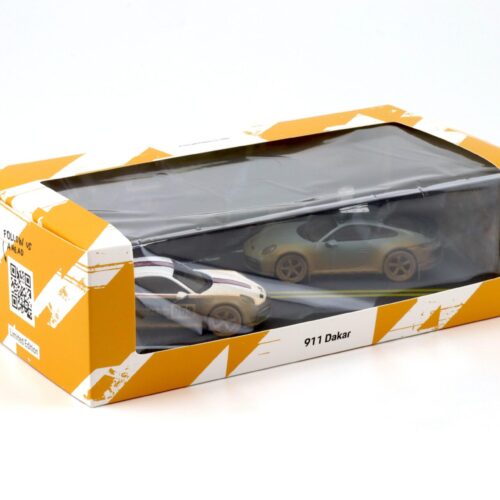 1:43 Spark SET Porsche 911 992 Dakar AHEAD Shade green & Roughroads WAP DEALER