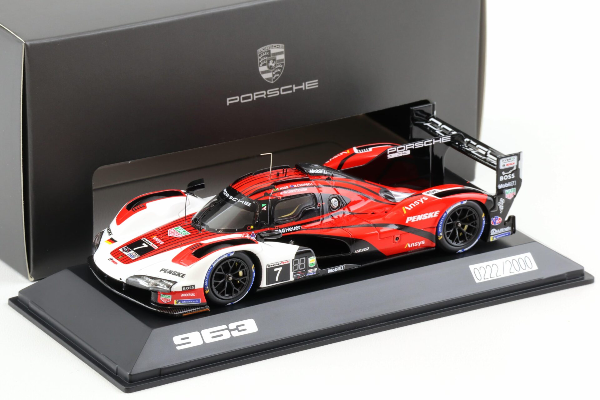 1:43 Spark Porsche 963 #7 - 24h Daytona 2023 Campbell/ Christensen/ Nasr WAP DEALER