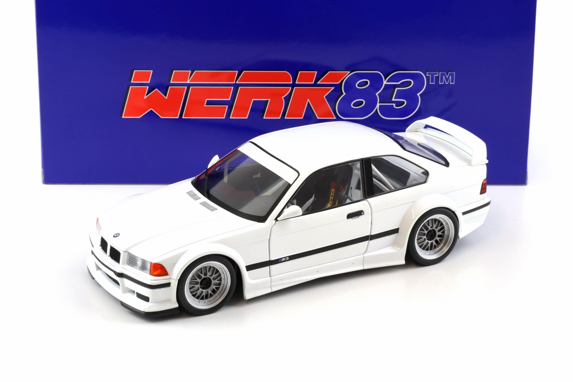 1:18 WERK83 BMW M3 E36 GTR Street Coupe Plain Body white