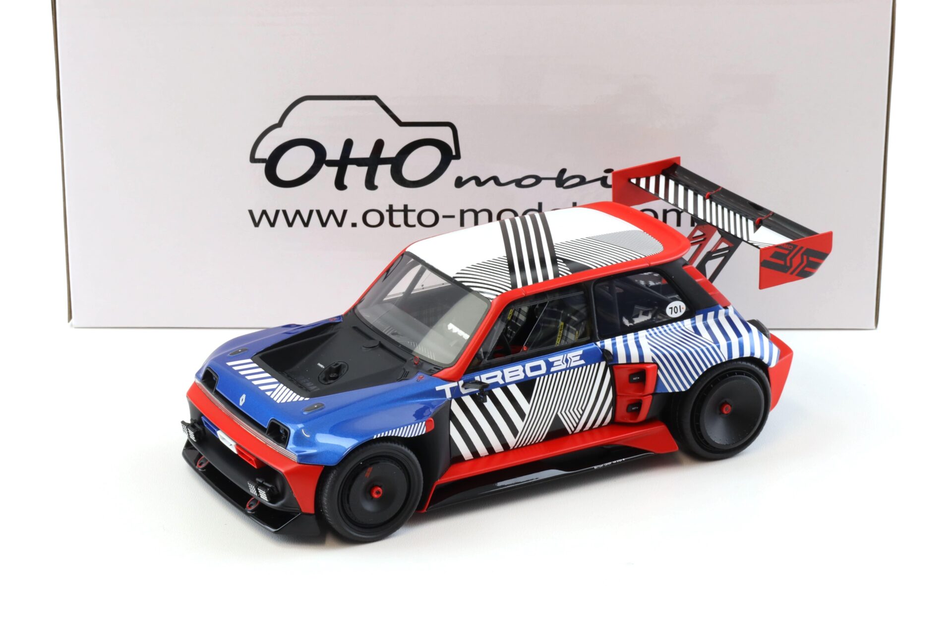 1:18 OTTO mobile OT1175 Renault 5 Turbo 3E E-Tech metal blue 2023