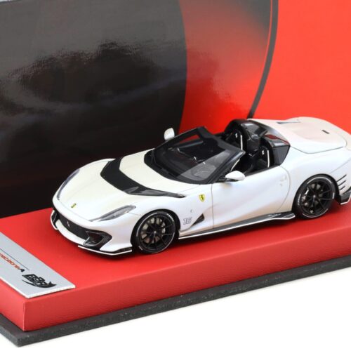 1:43 BBR Ferrari 812 Competizione A Bianco Onda matt with leather base - Limited 6 pcs.