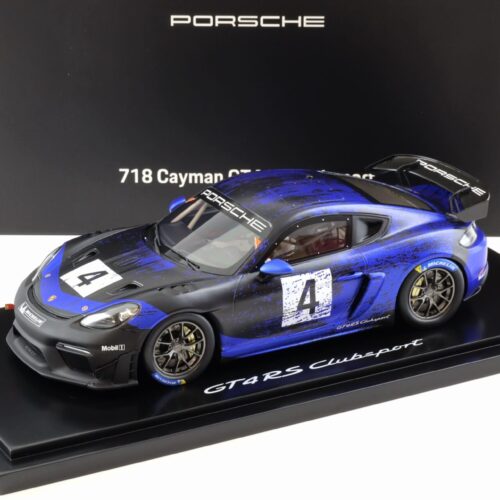 1:18 Spark Porsche 718 (982) Cayman GT4 RS Clubsport #4 schwarz / purple WAP DEALER