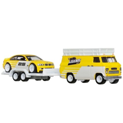 1:64 Hot Wheels Premium Team Transport JFM93 BMW M3 + Rally Hauler Legends Tour