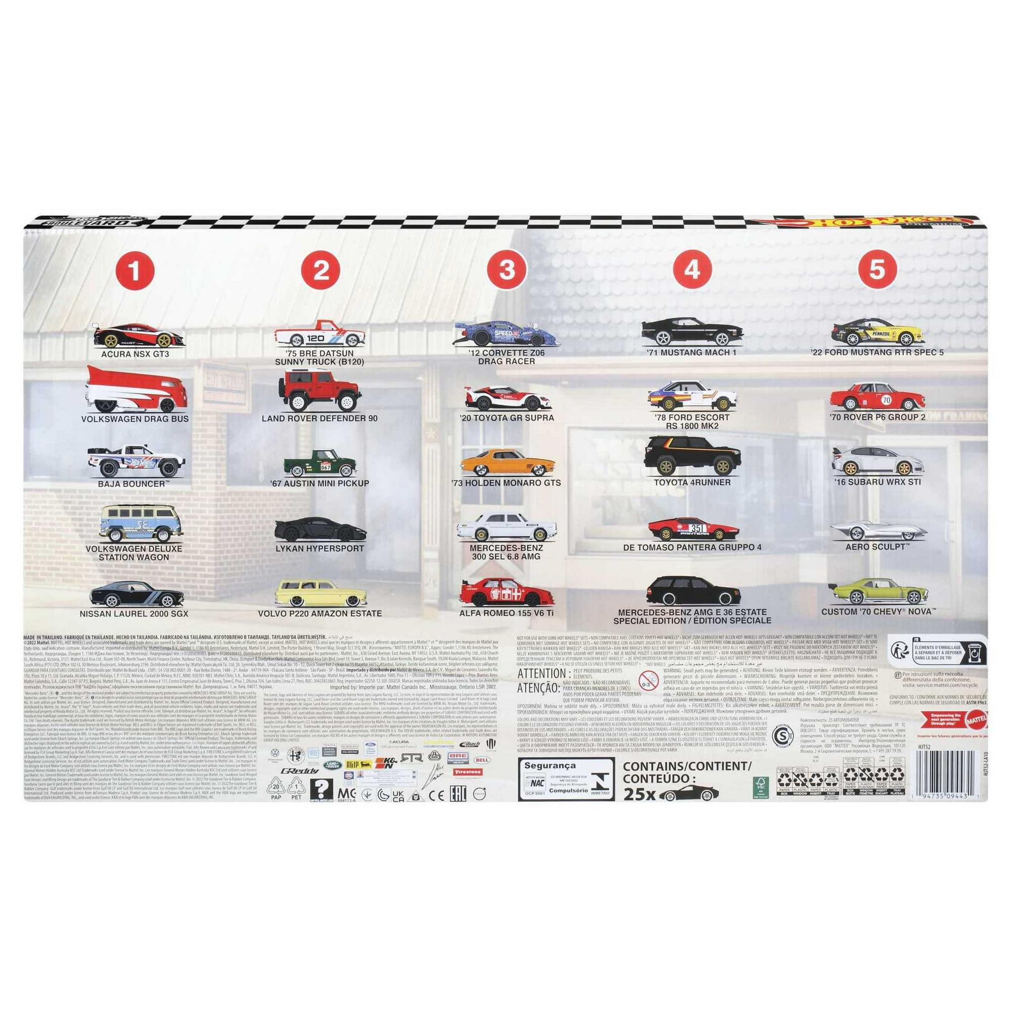 1:64 Hot Wheels Premium Boulevard 2022 Deluxe Factory Box Set 25 pcs. HJT52-9796