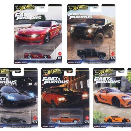 1:64 Hot Wheels Premium 2025 Fast & Furious SET 5 pcs. 979L Toyota, Lamborghini