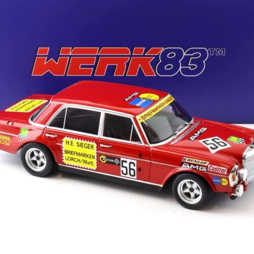1:18 WERK83 Mercedes 300 SEL 6.8 AMG #56 200 Meilen Nürnberg 1972 H.Heyer