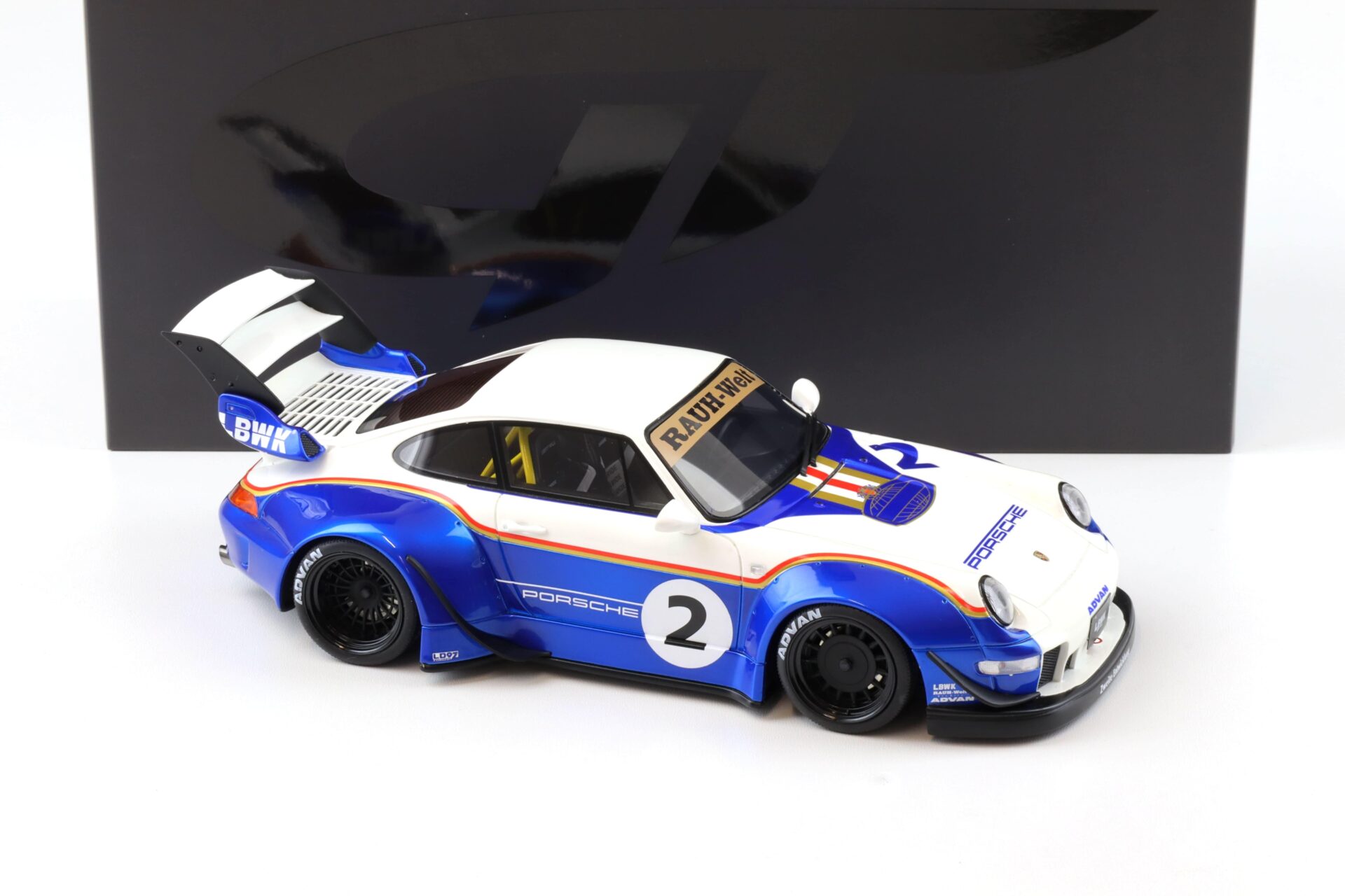 1:18 GT Spirit GT530 Porsche 911 993 RWB X Liberty Walk RAUH-Welt blue/ white 2023