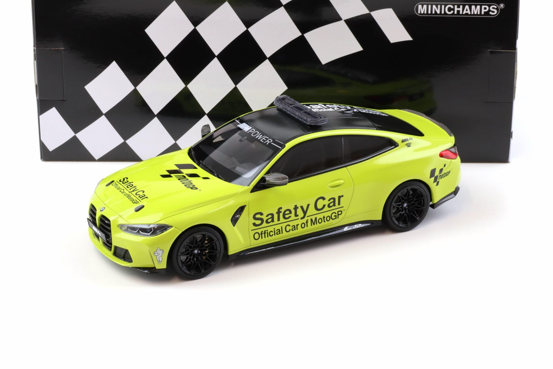 1:18 Minichamps BMW M4 (G82) Coupe 2020 Safety Car MotoGP Sao Paulo yellow