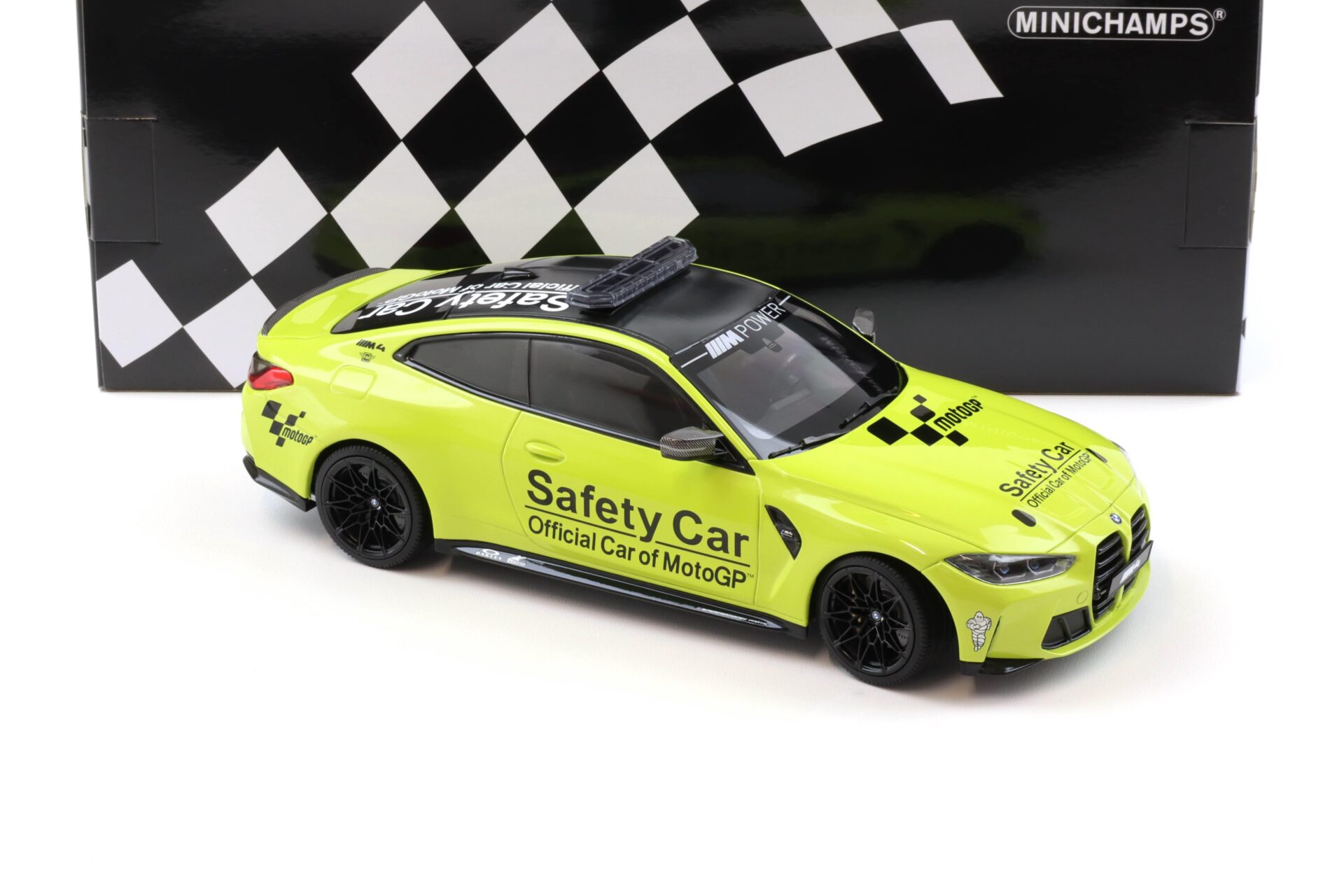 1:18 Minichamps BMW M4 (G82) Coupe 2020 Safety Car MotoGP Sao Paulo yellow
