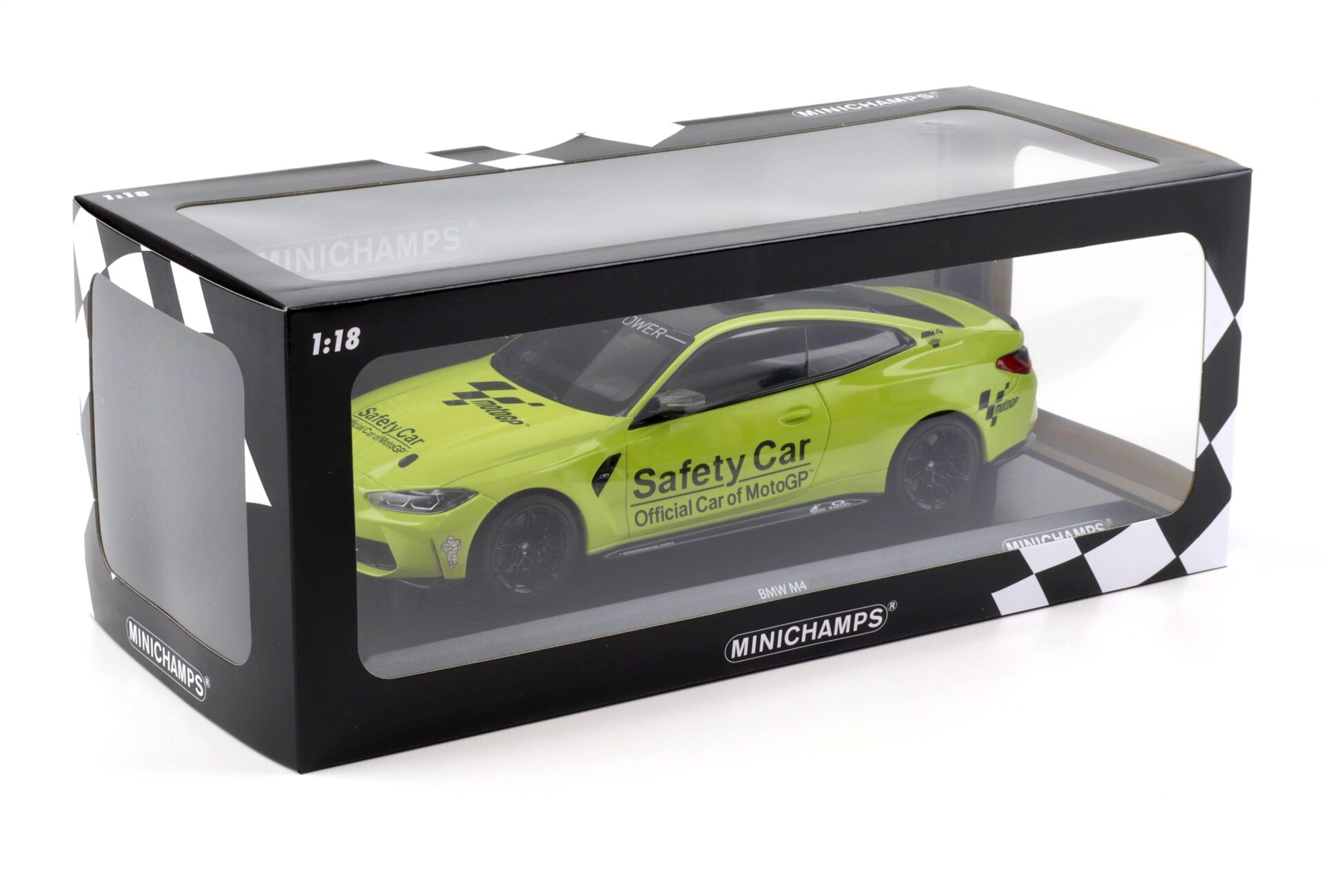 1:18 Minichamps BMW M4 (G82) Coupe 2020 Safety Car MotoGP Sao Paulo yellow