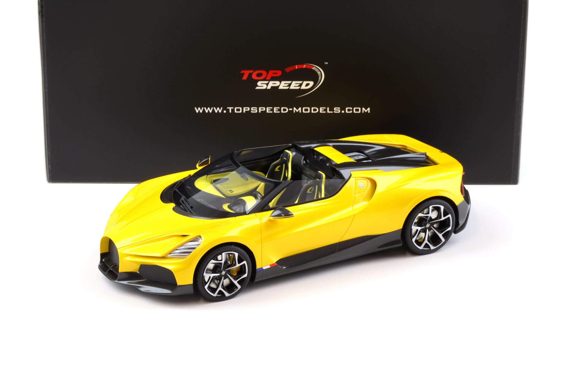 1:18 Top Speed Bugatti W16 Mistral yellow metallic TS0598