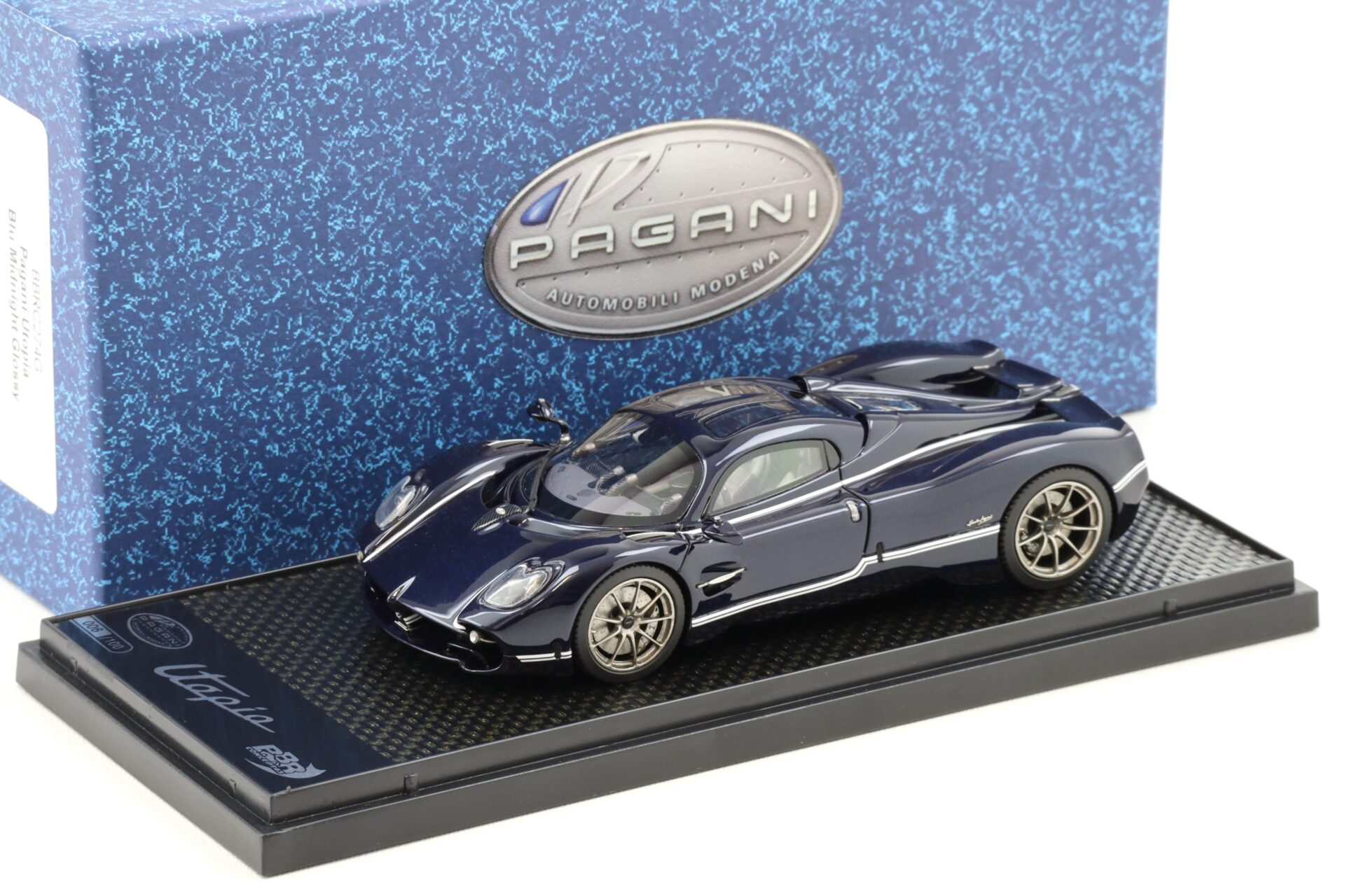 1:43 BBR Pagani Utopia Blu Midnight Glossy blue- Limited 100 pcs