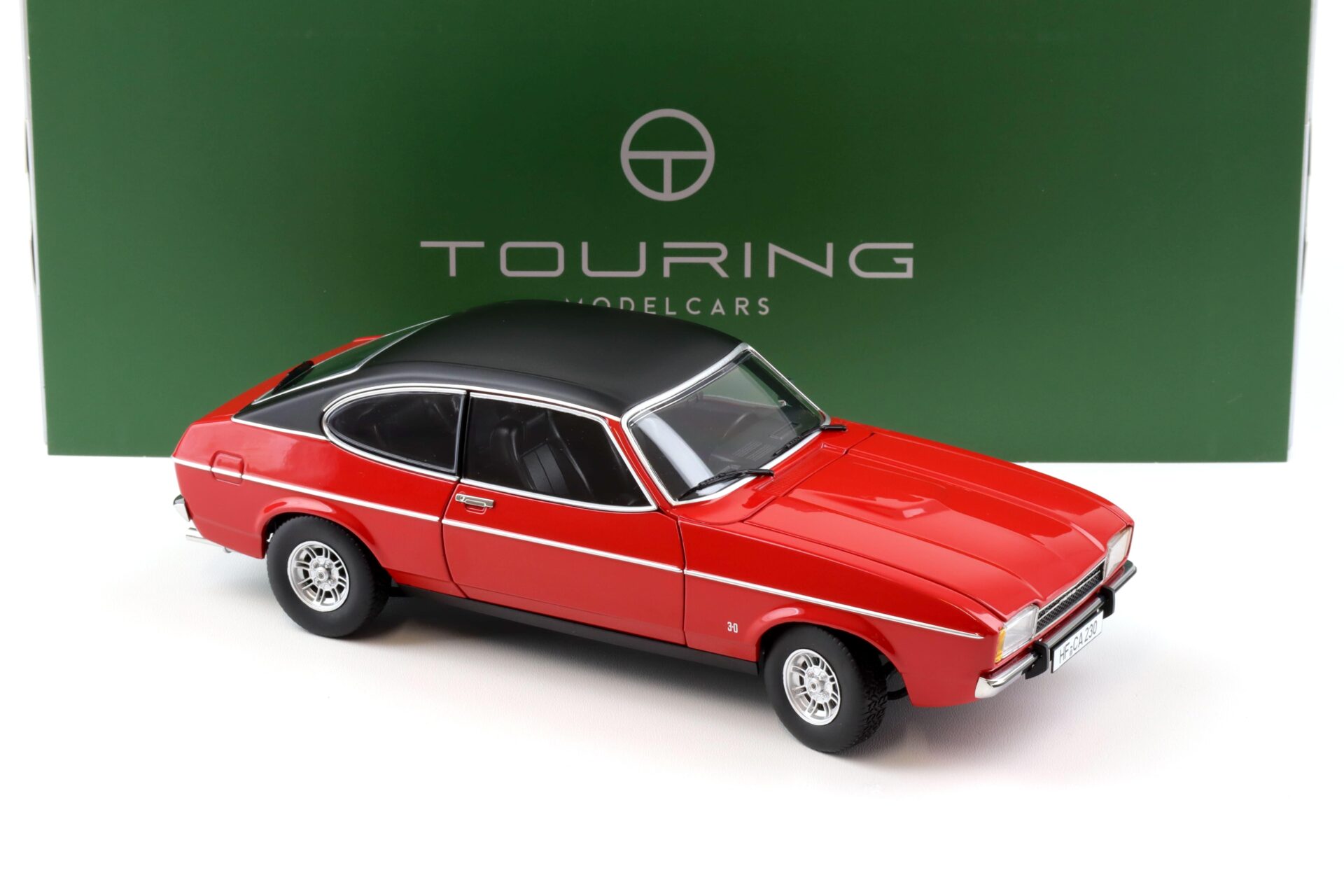 1:18 Touring Modelcars Ford Capri II Ghia 3.0 (1974-1977) Spanish red with Vinyl top black
