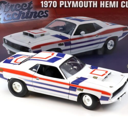 1:18 ACME 1970 Plymouth Hemi Cuda 426 Coupe Street Machine white/blue/red