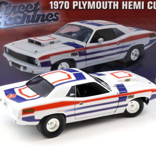 1:18 ACME 1970 Plymouth Hemi Cuda 426 Coupe Street Machine white/blue/red