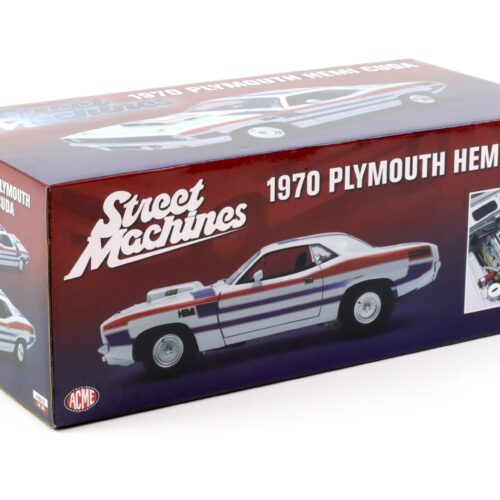 1:18 ACME 1970 Plymouth Hemi Cuda 426 Coupe Street Machine white/blue/red