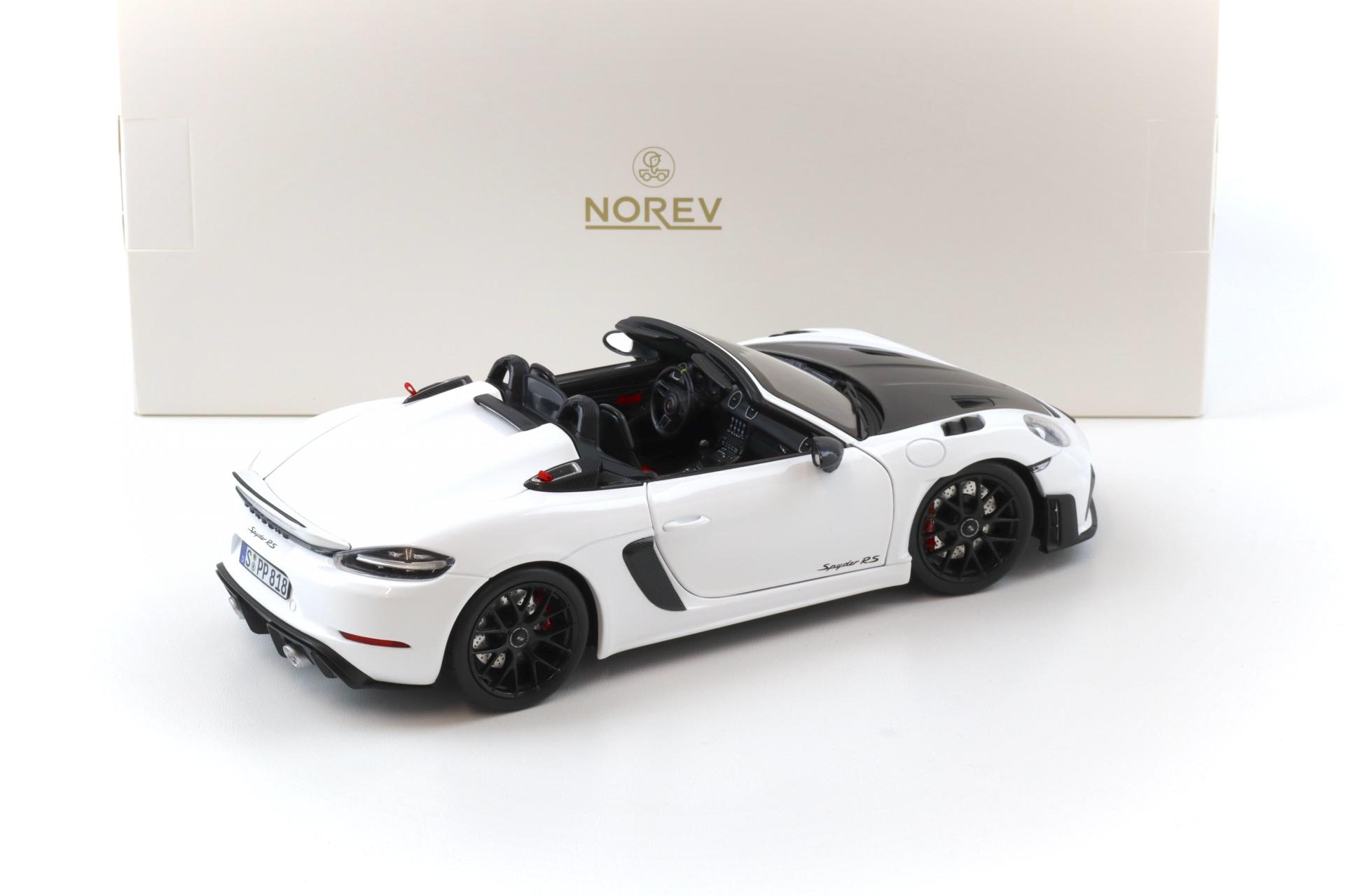1:18 Norev ASIA Exclusive Porsche 718 Spyder RS Weissach Package white/ black