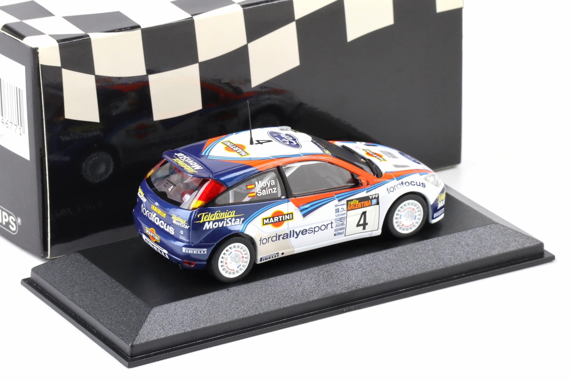 1:43 Minichamps Ford Focus WRC Rally Argentina 2002 Winners Sainz/ Moya #4