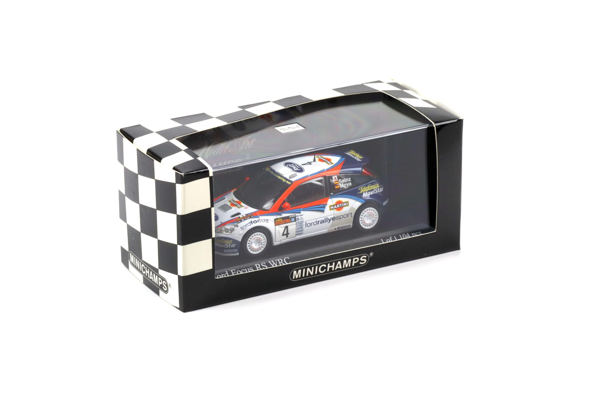 1:43 Minichamps Ford Focus WRC Rally Argentina 2002 Winners Sainz/ Moya #4