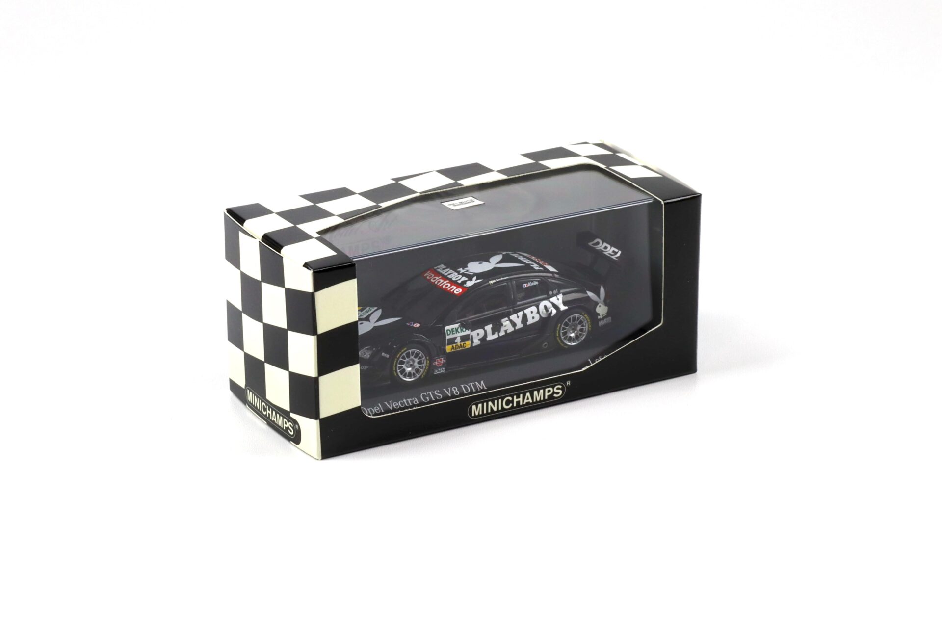 1:43 Minichamps Opel Vectra GTS V8 DTM 2004 Playboy L.Aiello #4 OPC Team Phoenix