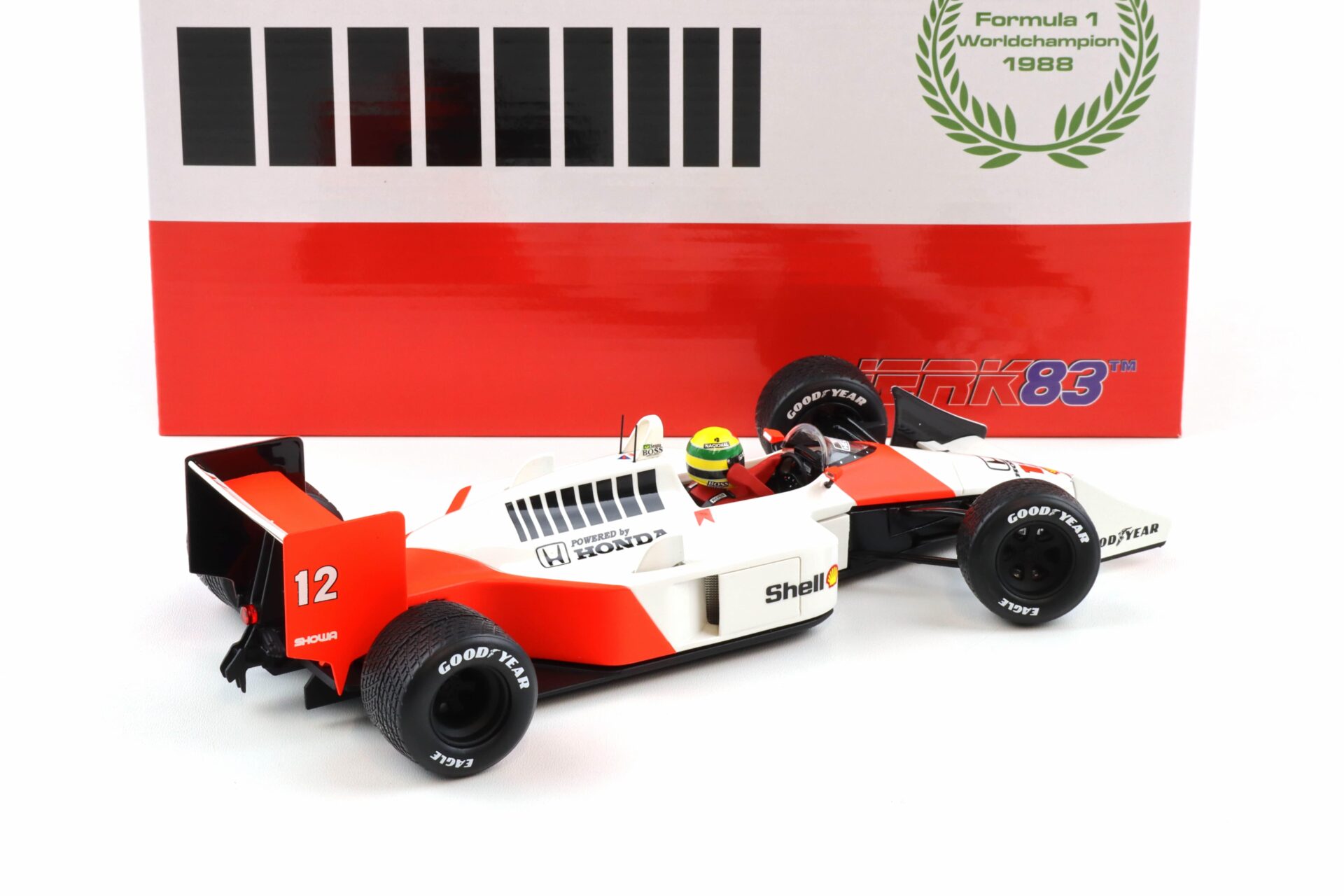 1:18 WERK83 McLaren MP4/4 Ayrton Senna #12 Winner British GP F1 World Champ 1988