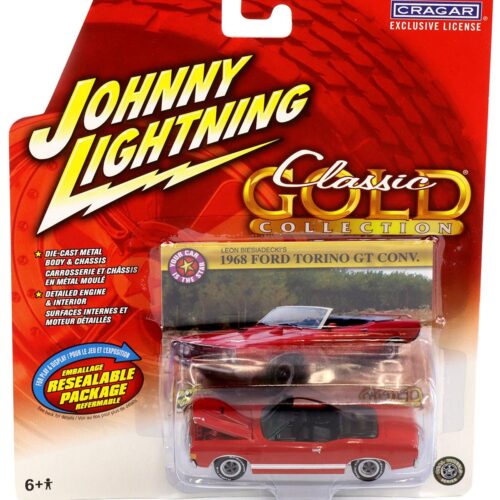 1:64 Johnny Lightning 1968 Ford Torino GT Convertible red/ white Classic Gold Collection
