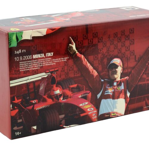 1:18 Hot Wheels Ferrari 248 F1 #5 GP Monza 2006 M.Schumacher with Figure SEALED