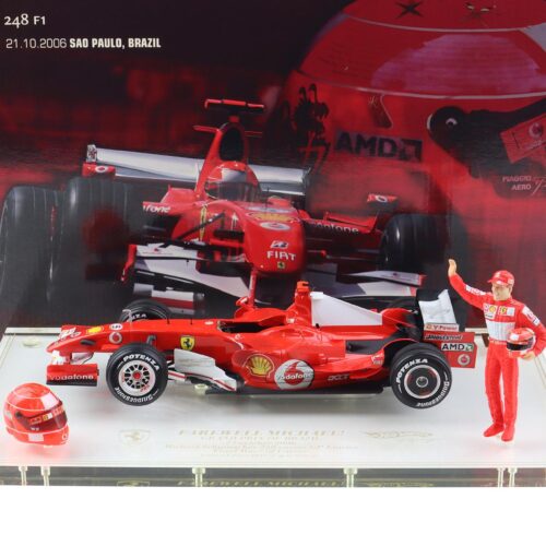 1:18 Hot Wheels Ferrari 248 F1 2006 Brazil #5 M.Schumacher with Figure