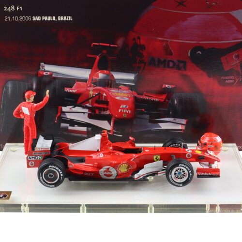 1:18 Hot Wheels Ferrari 248 F1 2006 Brazil #5 M.Schumacher with Figure