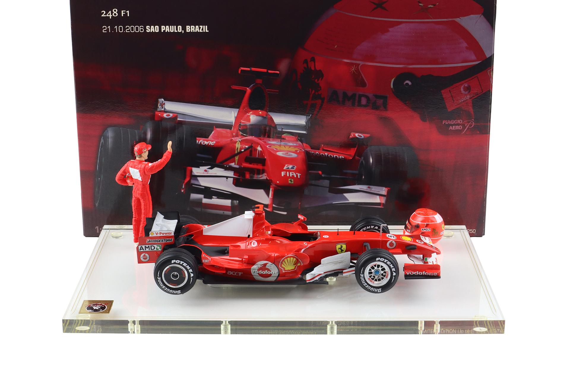 1:18 Hot Wheels Ferrari 248 F1 2006 Brazil #5 M.Schumacher with Figure