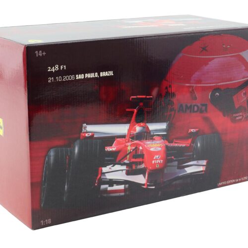 1:18 Hot Wheels Ferrari 248 F1 2006 Brazil #5 M.Schumacher with Figure