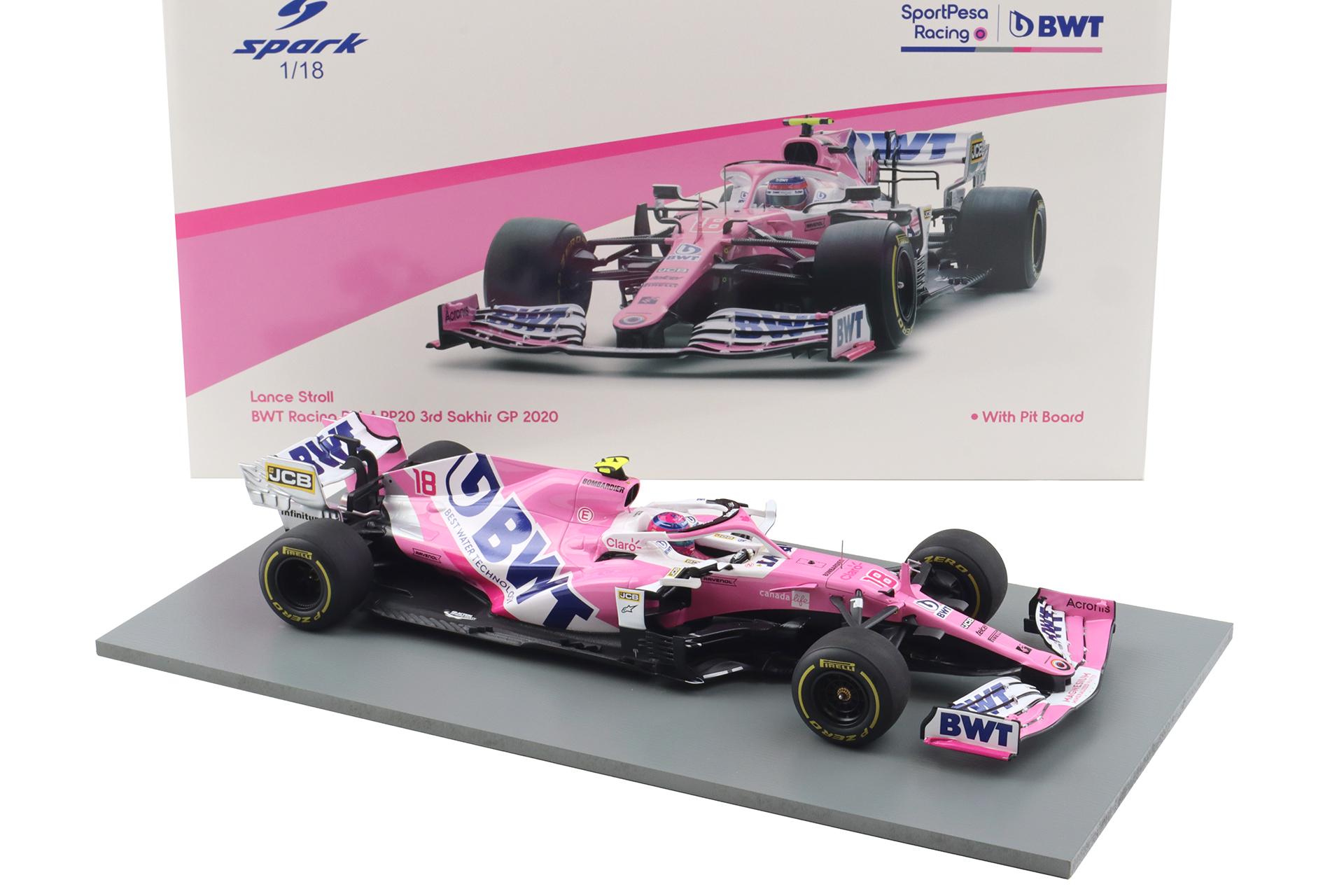1:18 Spark F1 BWT Racing Point RP20 #18 3rd Sakhir GP 2020 Lance Stroll
