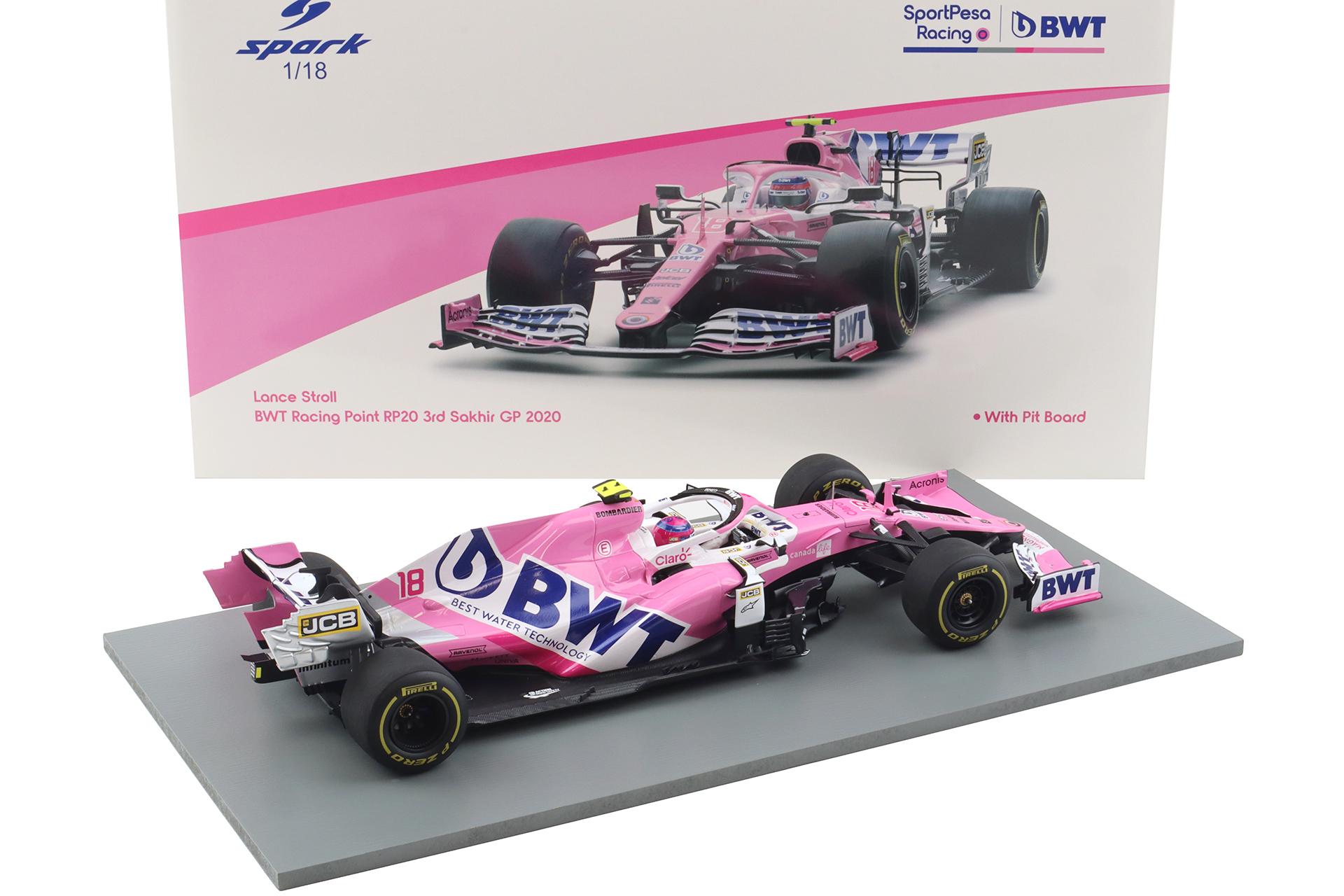 1:18 Spark F1 BWT Racing Point RP20 #18 3rd Sakhir GP 2020 Lance Stroll